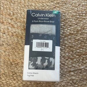 Calvin Klein Boys Boxer Briefs 6 Pack - Gray and Black